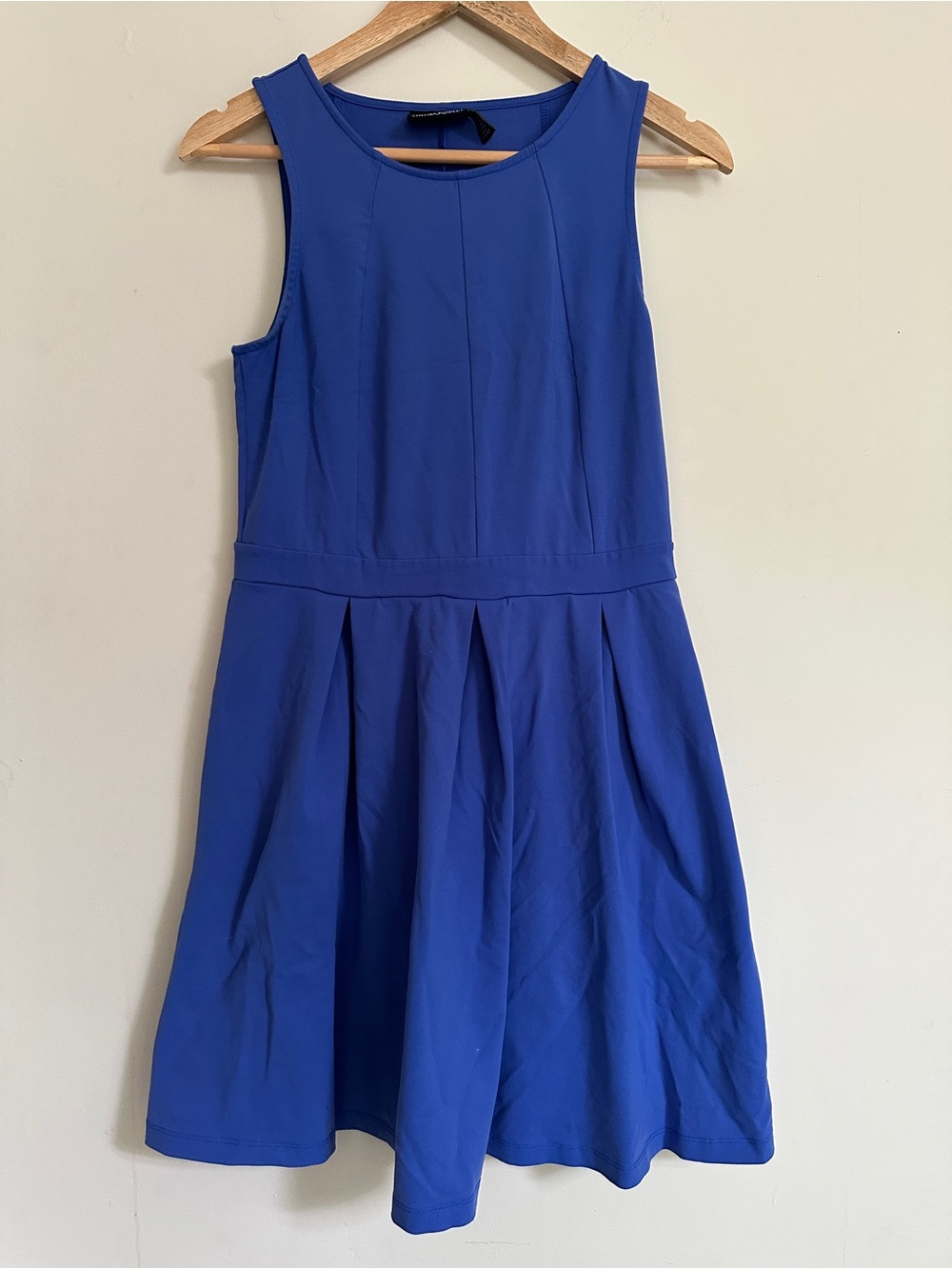Sleeveless Blue Fit-and-Flare Dress